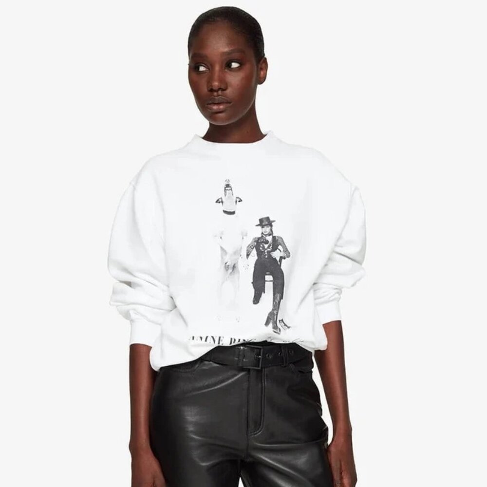 NWT Anine Bing Limited Edition Romana Sweatshirt x David Bowie